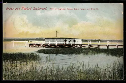 AK Erkner, Seesteg im Seebad Richmond