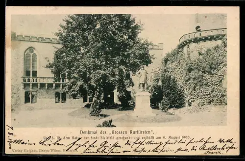 AK Bielefeld, Denkmal des Grossen Kurfürsten, Enthüllt 1900