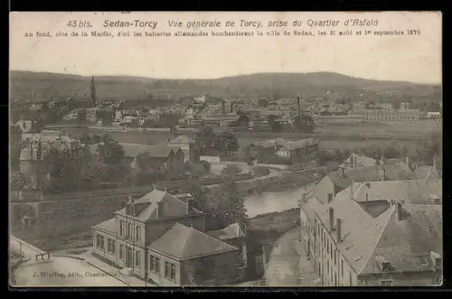 AK Sedan-Torcy, Vue générale de Torcy, prise du Quartier d`Asfeld