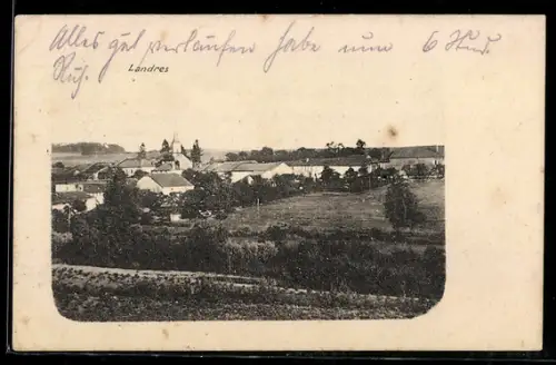 AK Landres, Ortsansicht mit Kirche