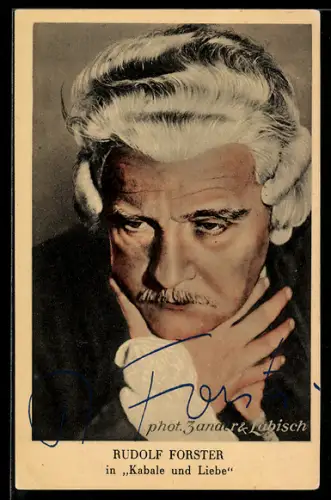AK Schauspieler Rudolf Forster in Kabale und Liebe