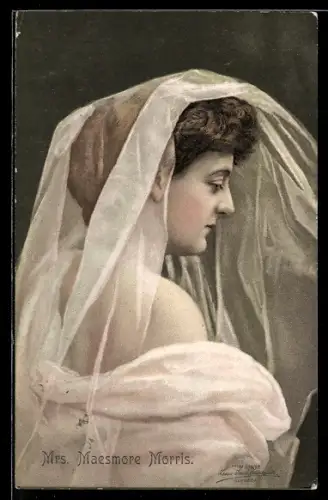 AK Frau mit Schleier