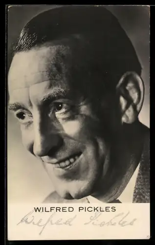 AK Wilfred Pickles lächelt, Portrait, Autograph