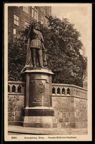 AK Königsberg /Ostpr., Kaiser Wilhelm-Denkmal