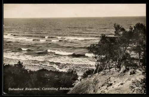 AK Rauschen, Cordolling Schlucht und Blick auf die Ostsee