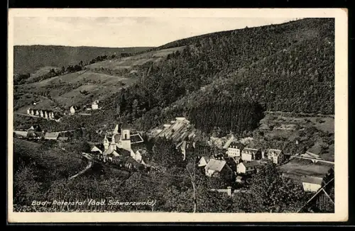 AK Bad-Peterstal /Bad. Schwarzwald, Teilansicht mit Kirche