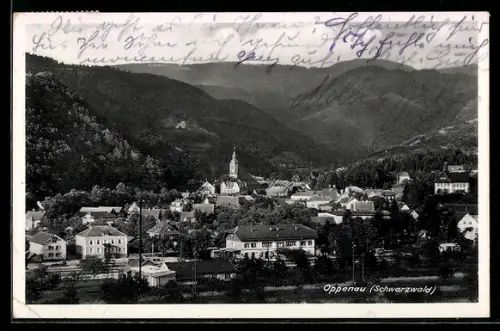 AK Oppenau /Schwarzwald, Teilansicht mit Kirche