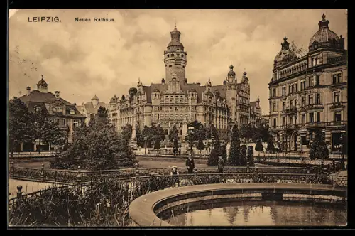 AK Leipzig, Neues Rathaus, Anlage