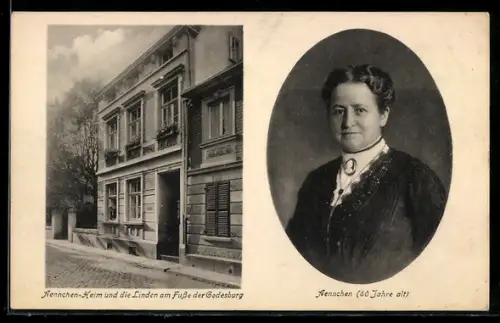 AK Godesberg, Aennchen-Heim u. Linden am Fusse der Godesburg, Aennchen, 50 Jahre alt