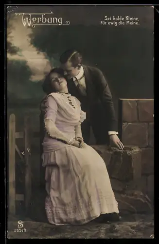 Foto-AK L.J. & F.F. Nr. 2697/1: Sei holde Kleine..., Werbung