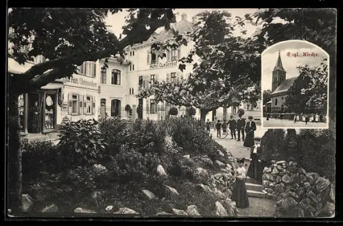 AK Bad Soden a. T., Kirche, Hotel Quellenhof