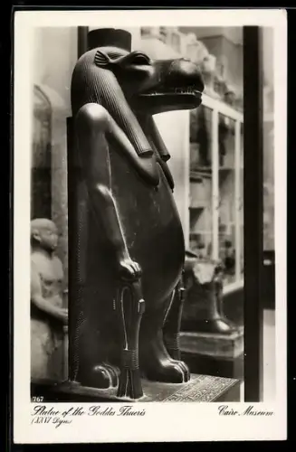 AK Cairo, Museum, Statue of the Goddes Thueris, Ausgrabung