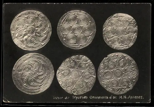 AK Tresor de Mycenes Ornements d`or, Ausgrabung
