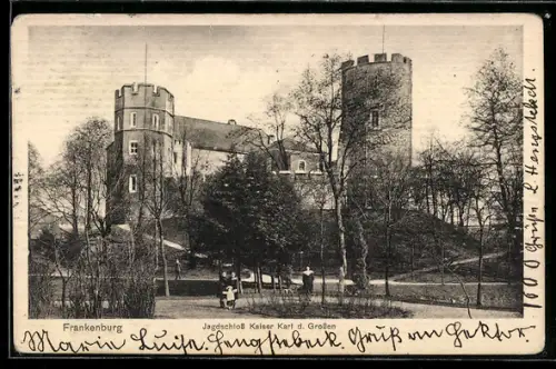 AK Aachen, Frankenberg, Jagdschloss Karls des Grossen