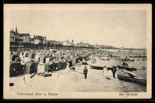 AK Binz a. Rügen, Partie am Strand