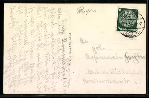 AK Göhren a. Rg., Seebrücke, Strand, Strandkörbe