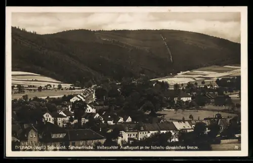 AK Erlbach /Vogtl., Teilansicht des Ortes