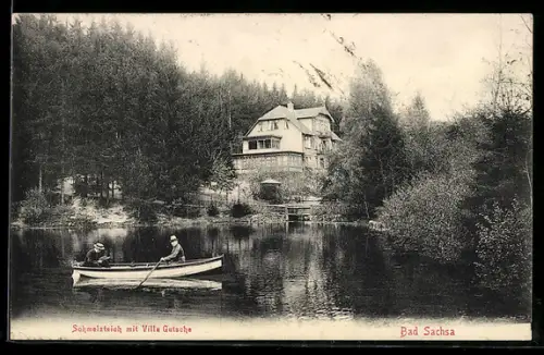 AK Bad Sachsa, Schmelzteich, Villa Gutsche