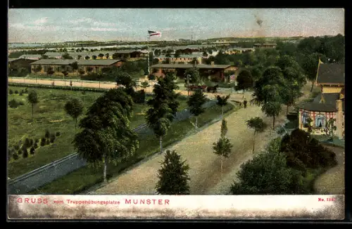 AK Munster, Truppenübungsplatz, Blick auf die Wohnbaracken