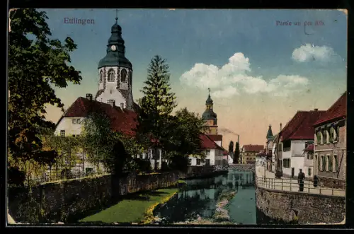 AK Ettlingen, Partie an der Alb