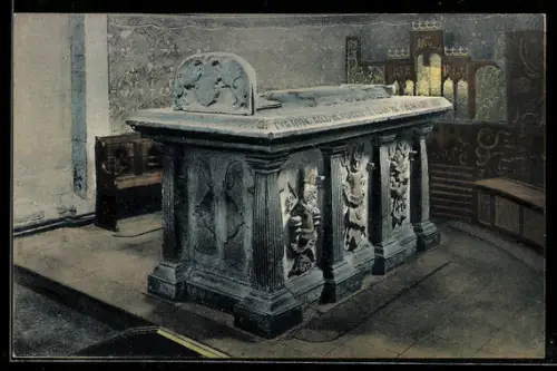 AK Enger i. W., Grabmal Wittekinds in der Kirche