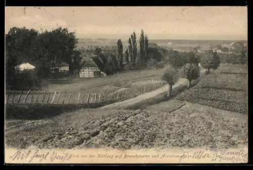 AK Brunshaupten, Blick von der Kühlung auf Brunshaupten und Arendsee