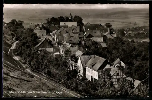 AK Schwalenberg /Lippe, Ortsansicht aus der Vogelschau