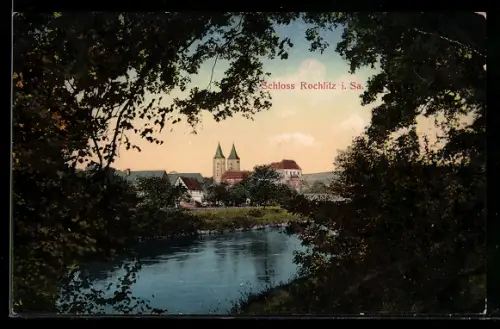 AK Rochlitz i. Sa., Schloss Rochlitz, Flussansicht