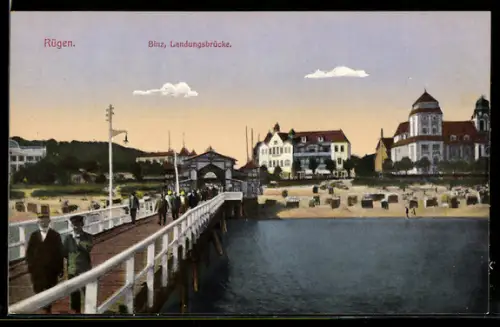 AK Binz, Landungsbrücke, Strand, Hotels