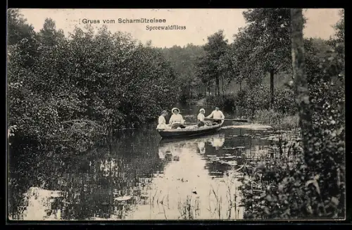 AK Scharmützelsee, Spreewaldfliess mit Bootsfahrt