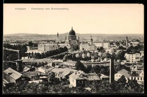 AK Potsdam, Ortspanorama vom Brauhausberg