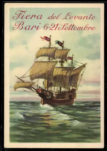 AK Bari, Fiera del Levante, Segelschiff, Dal 6 al 21 Settembre