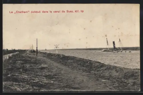 AK Suez, Le Chatham échoué dans le canal