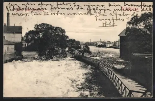 AK Eskilstuna, Ortspartie während Hochwasser