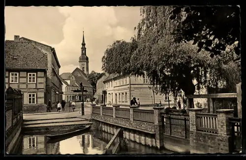 AK Lübbenau / Spreewald, Partie am Mühleneck