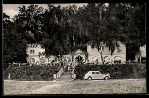 AK Buckow / Märkische Schweiz, Restaurant Fischerkehle am Shcermützelsee