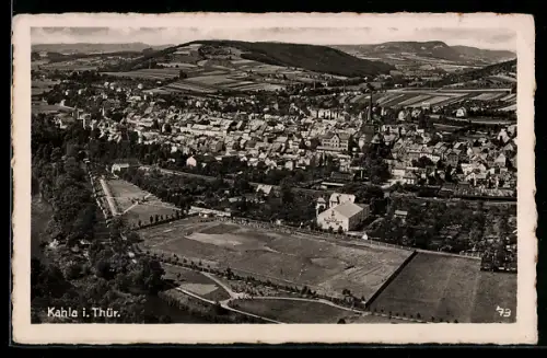 AK Kahla i. Thür., Teilansicht mit Kirche