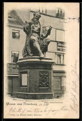 AK Nürnberg, Hans Sachs-Denkmal