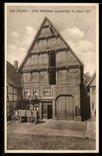 AK Bad Salzuflen, Altes Giebelhaus, Langestrasse 41, erbaut 1627
