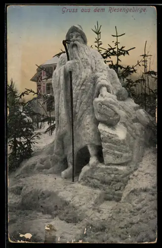 AK Eisplastik: Rübezahl im Riesengebirge