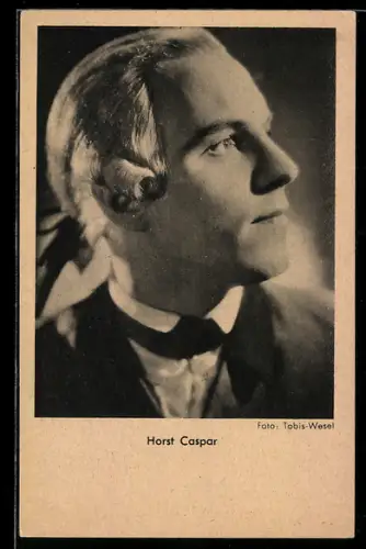 AK Schauspieler Horst Caspar im Halbprofil posierend