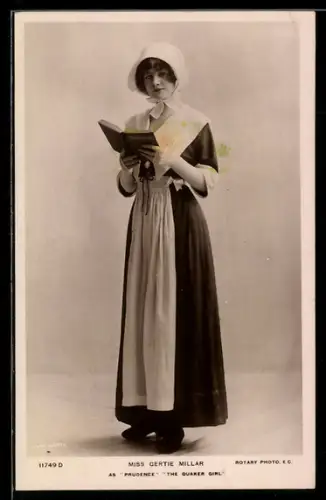 AK Gertie Millar as Prudence in The Quaker Girl