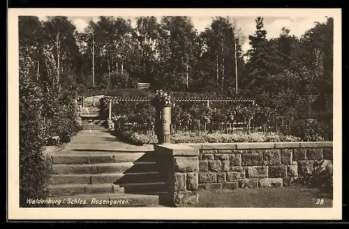 AK Waldenburg, Partie im Rosengarten