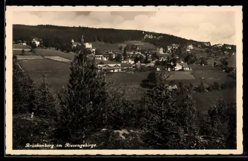 AK Brückenberg /Riesengebirge, Totalansicht mit Umgebung