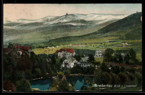 AK Schreiberhau, Totalansicht vom Lindenhof aus