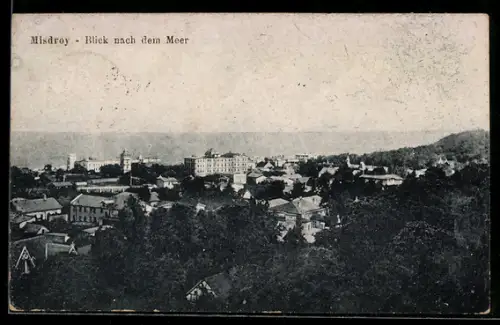 AK Misdroy, Blick über den Ort auf die Ostsee