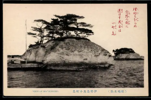 AK Matsushima, Bäume wachsen auf einer Insel