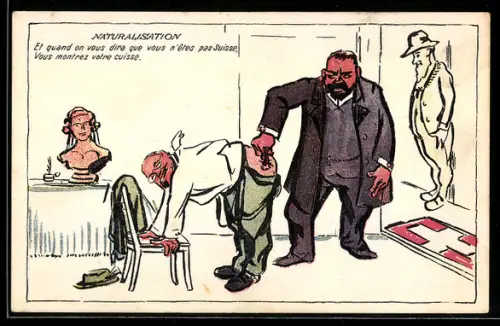 AK Mann im Anzug kneift einem anderen Mann in den Hintern