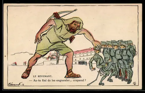 Künstler-Lithographie sign. Clement: Le Revenant, Wilhelm Tell