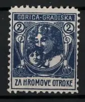 Reklamemarke Gorica-Gradiska, Za Hromove Otroke, Mutter mit Kind